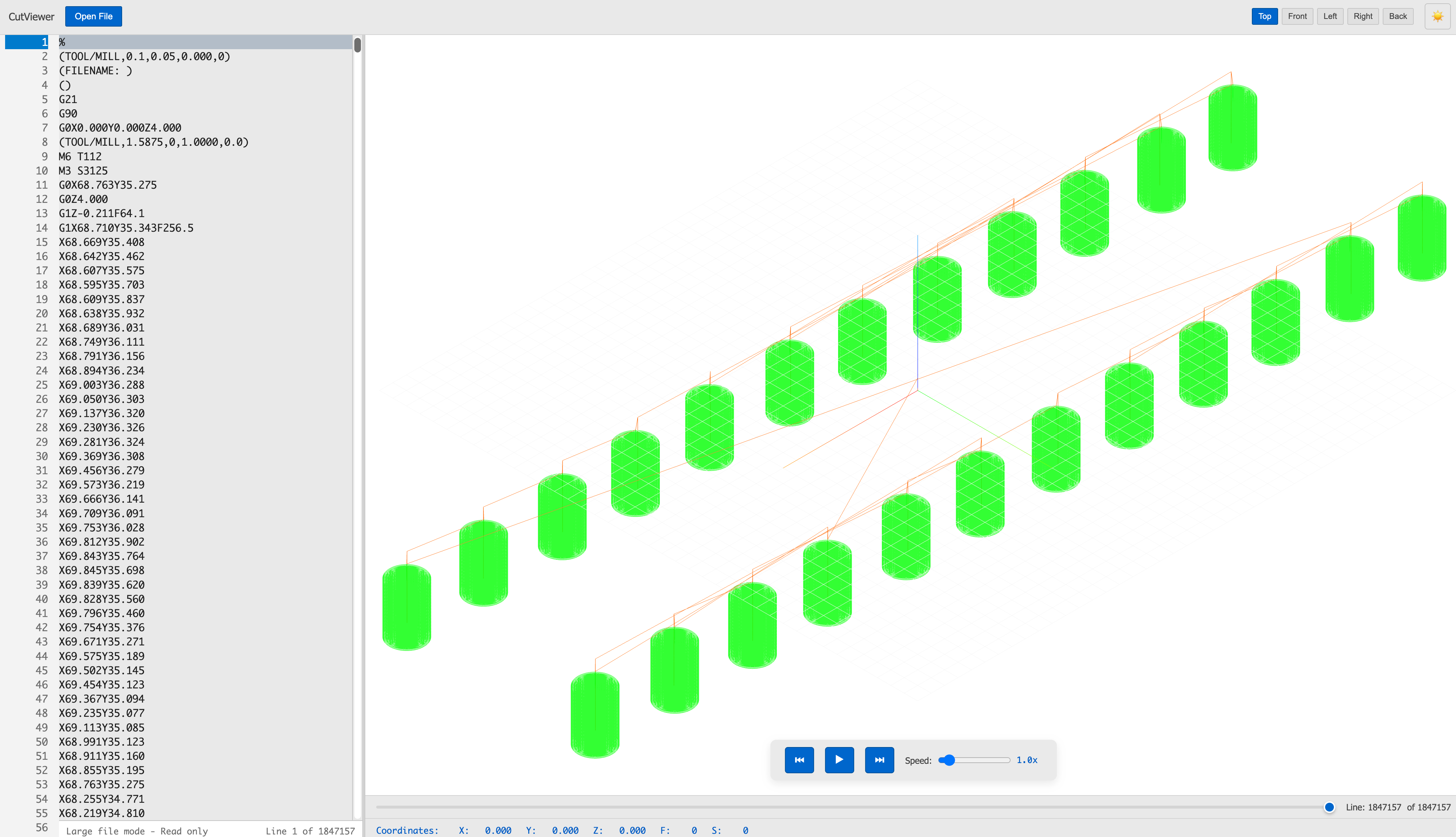 CutViewer 3D visualization preview
